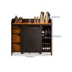 Industrial Metal and Wood Sideboard with Drawers and Cabinet Dimensions