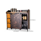 Industrial Metal and Wood Sideboard with Drawers and Cabinet Dimensions