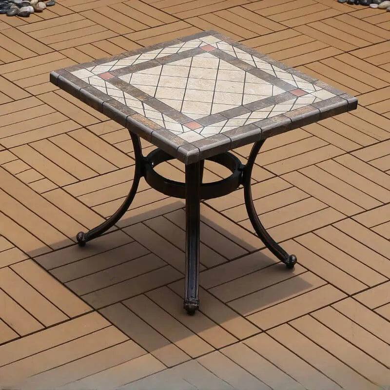 Industrial Metal & Ceramic Outdoor Side and Coffee Tables