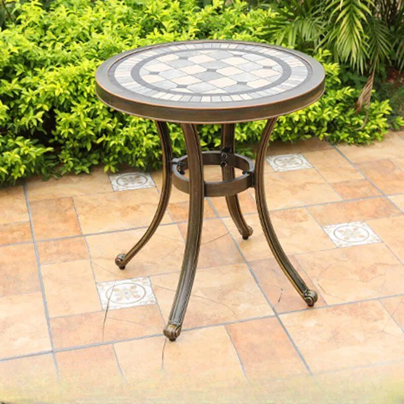 Industrial Metal & Ceramic Outdoor Side and Coffee Tables