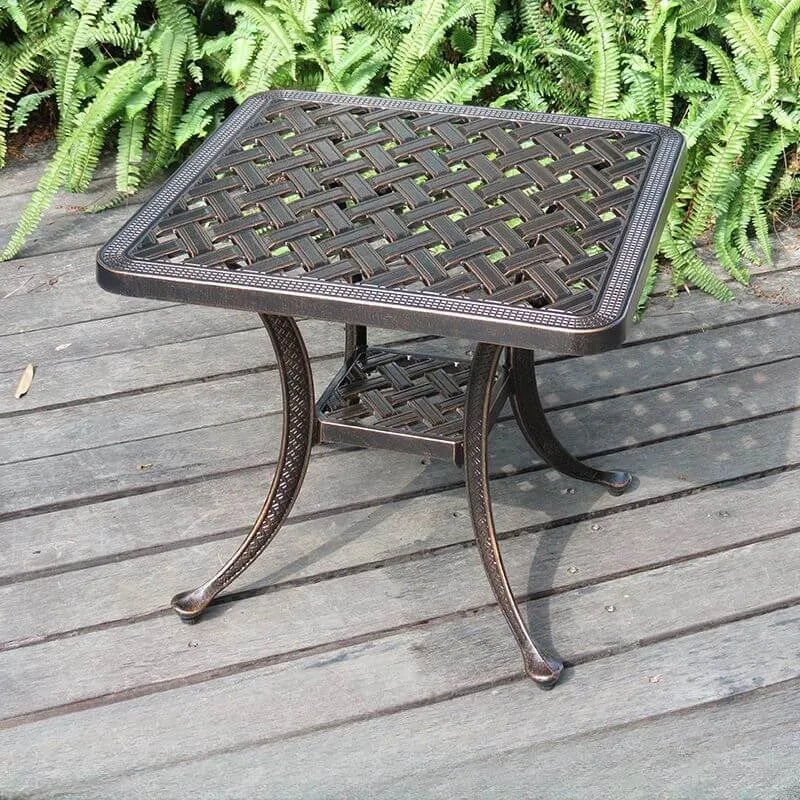 Industrial Metal & Ceramic Outdoor Side and Coffee Tables