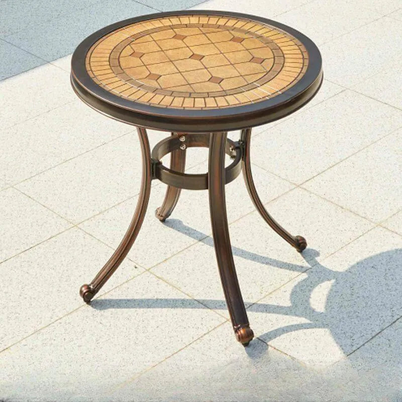 Industrial Metal & Ceramic Outdoor Side and Coffee Tables