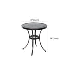 Industrial Metal & Ceramic Outdoor Side and Coffee Tables Dimensions