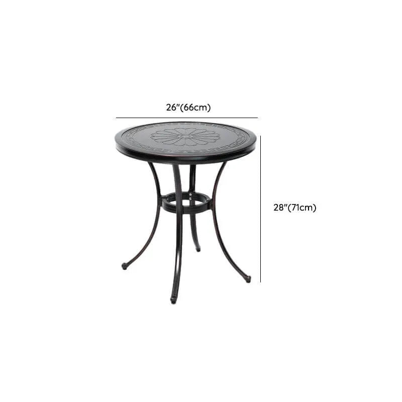 Industrial Metal & Ceramic Outdoor Side and Coffee Tables Dimensions