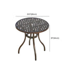 Industrial Metal & Ceramic Outdoor Side and Coffee Tables Dimensions