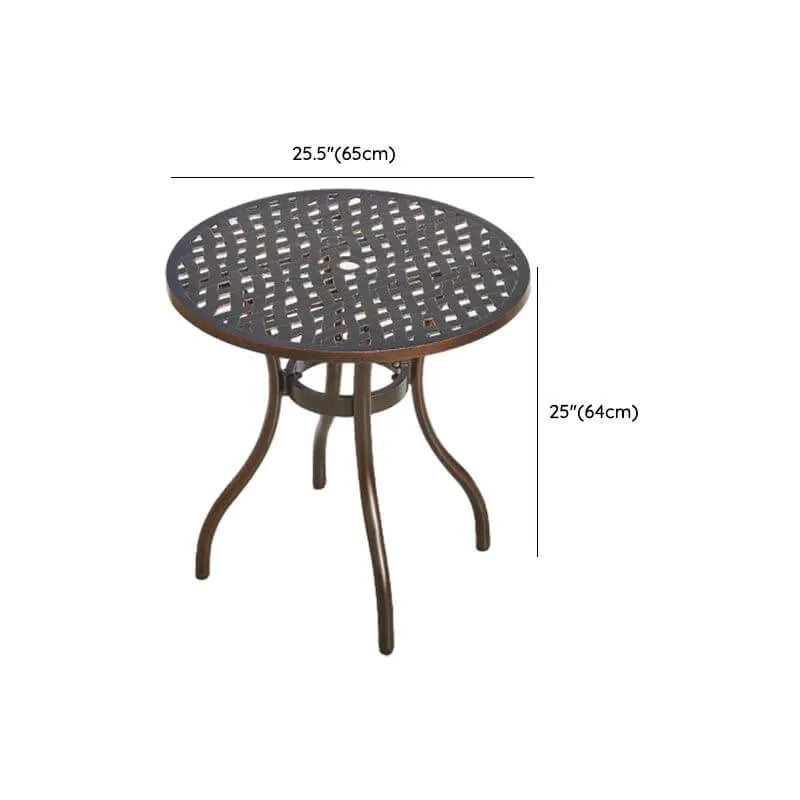 Industrial Metal & Ceramic Outdoor Side and Coffee Tables Dimensions