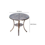 Industrial Metal & Ceramic Outdoor Side and Coffee Tables Dimensions