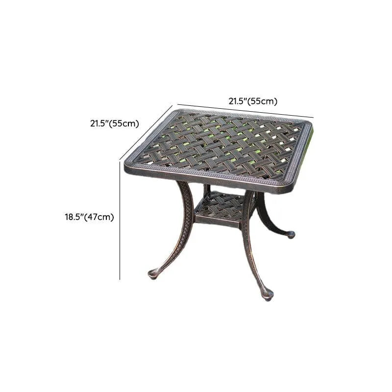 Industrial Metal & Ceramic Outdoor Side and Coffee Tables Dimensions