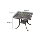 Industrial Metal & Ceramic Outdoor Side and Coffee Tables Dimensions