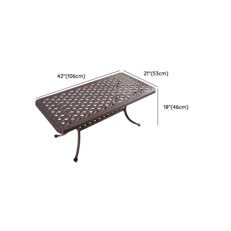 Industrial Metal & Ceramic Outdoor Side and Coffee Tables Dimensions