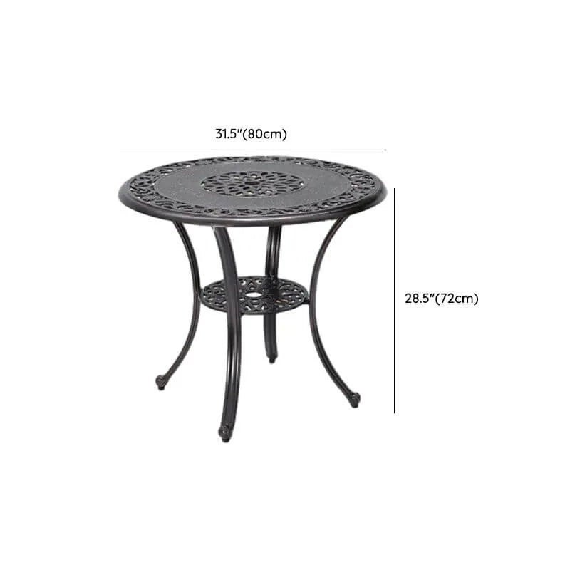 Industrial Metal & Ceramic Outdoor Side and Coffee Tables Dimensions