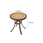 Industrial Metal & Ceramic Outdoor Side and Coffee Tables Dimensions