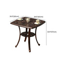 Industrial Metal & Ceramic Outdoor Side and Coffee Tables Dimensions