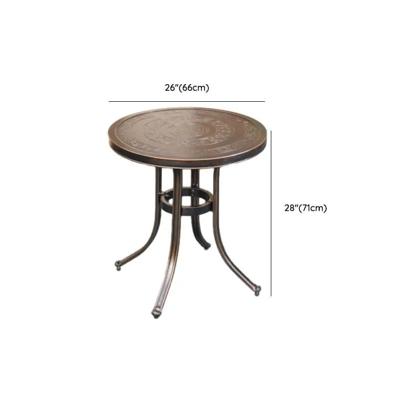 Industrial Metal & Ceramic Outdoor Side and Coffee Tables Dimensions