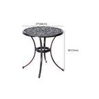 Industrial Metal & Ceramic Outdoor Side and Coffee Tables Dimensions