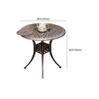 Industrial Metal & Ceramic Outdoor Side and Coffee Tables Dimensions