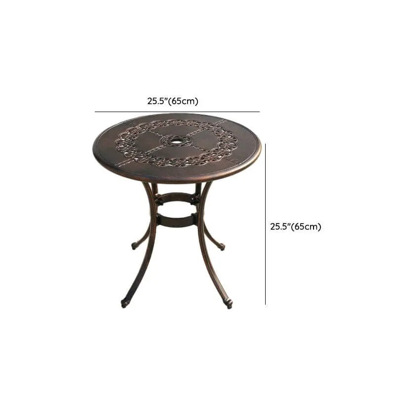 Industrial Metal & Ceramic Outdoor Side and Coffee Tables Dimensions