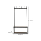 Industrial Metal & Wood Entryway Hall Tree with Storage Shelves Dimensions