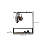 Industrial Metal & Wood Entryway Hall Tree with Storage Shelves Dimensions
