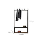 Industrial Metal & Wood Entryway Hall Tree with Storage Shelves Dimensions