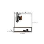 Industrial Metal & Wood Entryway Hall Tree with Storage Shelves Dimensions