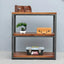 Industrial Pine Etagere Bookshelf with Open Back Design