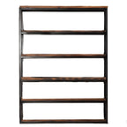 Industrial Pine Etagere Bookshelf with Open Back Design