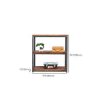 Industrial Pine Etagere Bookshelf with Open Back Design Dimensions