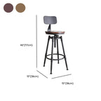 Industrial Vintage Bar Stool Series with Swivel Lift and Leather Seat