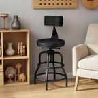 Industrial Wood and Metal Guitar Chair Bar Stool Series With Backrest