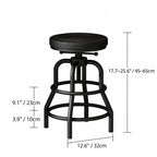 Industrial Wood and Metal Guitar Chair Bar Stool Series With Backrest Dimensions