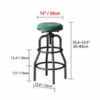 Industrial Wood and Metal Guitar Chair Bar Stool Series With Backrest Dimensions