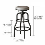 Industrial Wood and Metal Guitar Chair Bar Stool Series With Backrest Dimensions