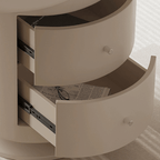 Irregular Shaped Wooden Desk with Chair and Drawers