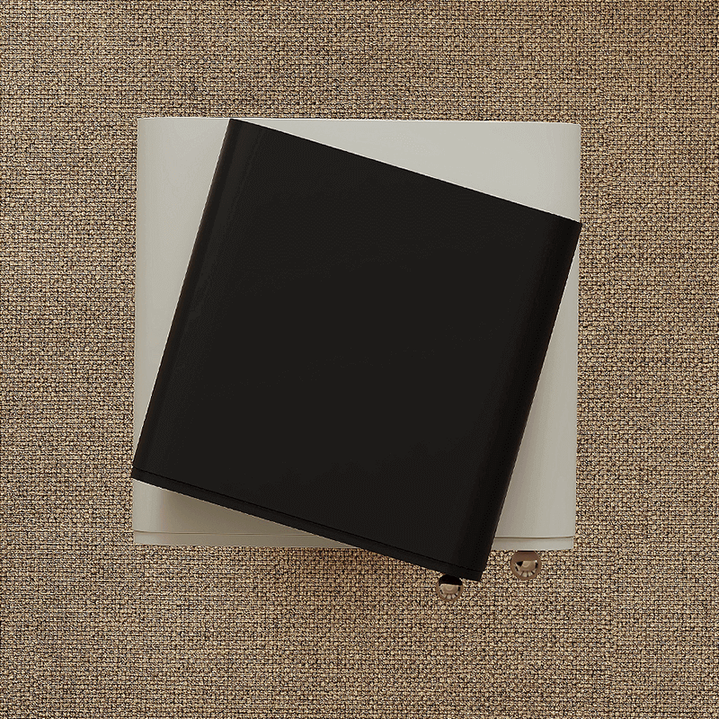 Italian Cream Modern End Table With Two Drawers