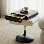 Italian Cream Modern End Table With Two Drawers Main Product Image