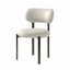 Italian Minimalist Dining Chair Series with Curved Back and Slim Metal Legs