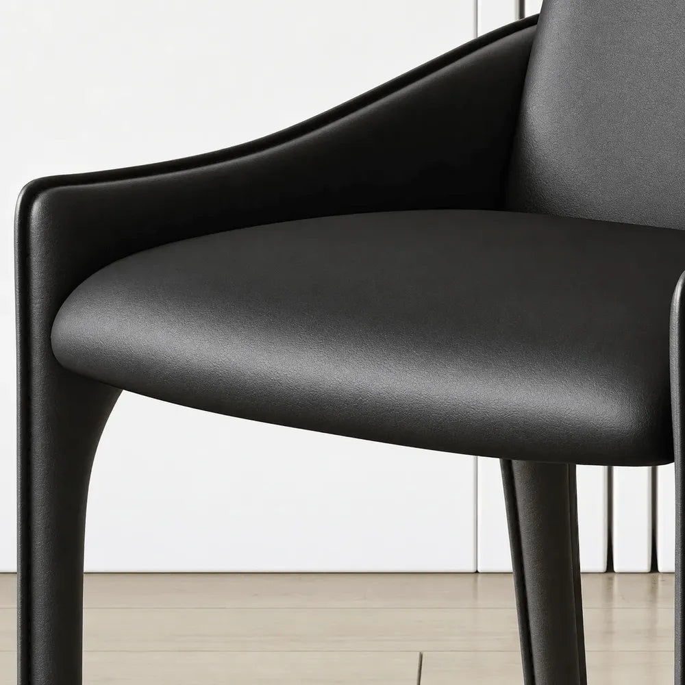 Italian Minimalist Dining Chair Series with Floating Back and Sleek Frame