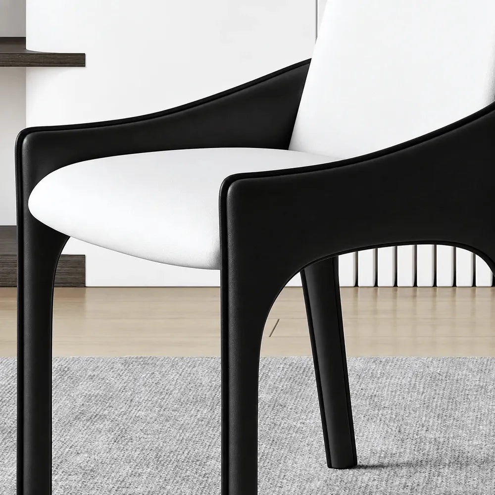 Italian Minimalist Dining Chair Series with Floating Back and Sleek Frame