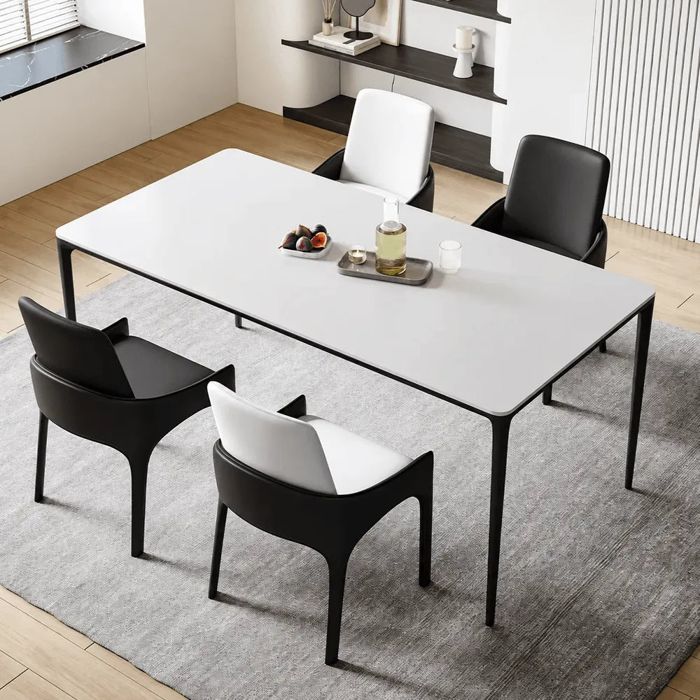 Italian Minimalist Dining Chair Series with Floating Back and Sleek Frame