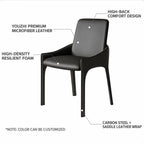 Italian Minimalist Dining Chair Series with Floating Back and Sleek Frame