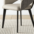 Italian Minimalist Dining Chair Series with Woven Back and Dual Base Options