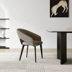 Italian Minimalist Dining Chair Series with Woven Back and Dual Base Options