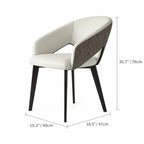 Italian Minimalist Dining Chair Series with Woven Back and Dual Base Options
