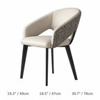Italian Minimalist Dining Chair Series with Woven Back and Dual Base Options