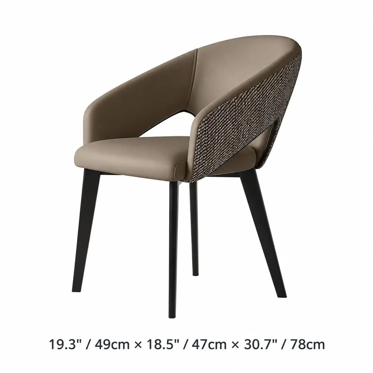Italian Minimalist Dining Chair Series with Woven Back and Dual Base Options