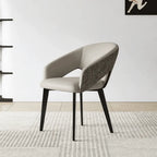 Italian Minimalist Dining Chair Series with Woven Back and Dual Base Options Main Product Image