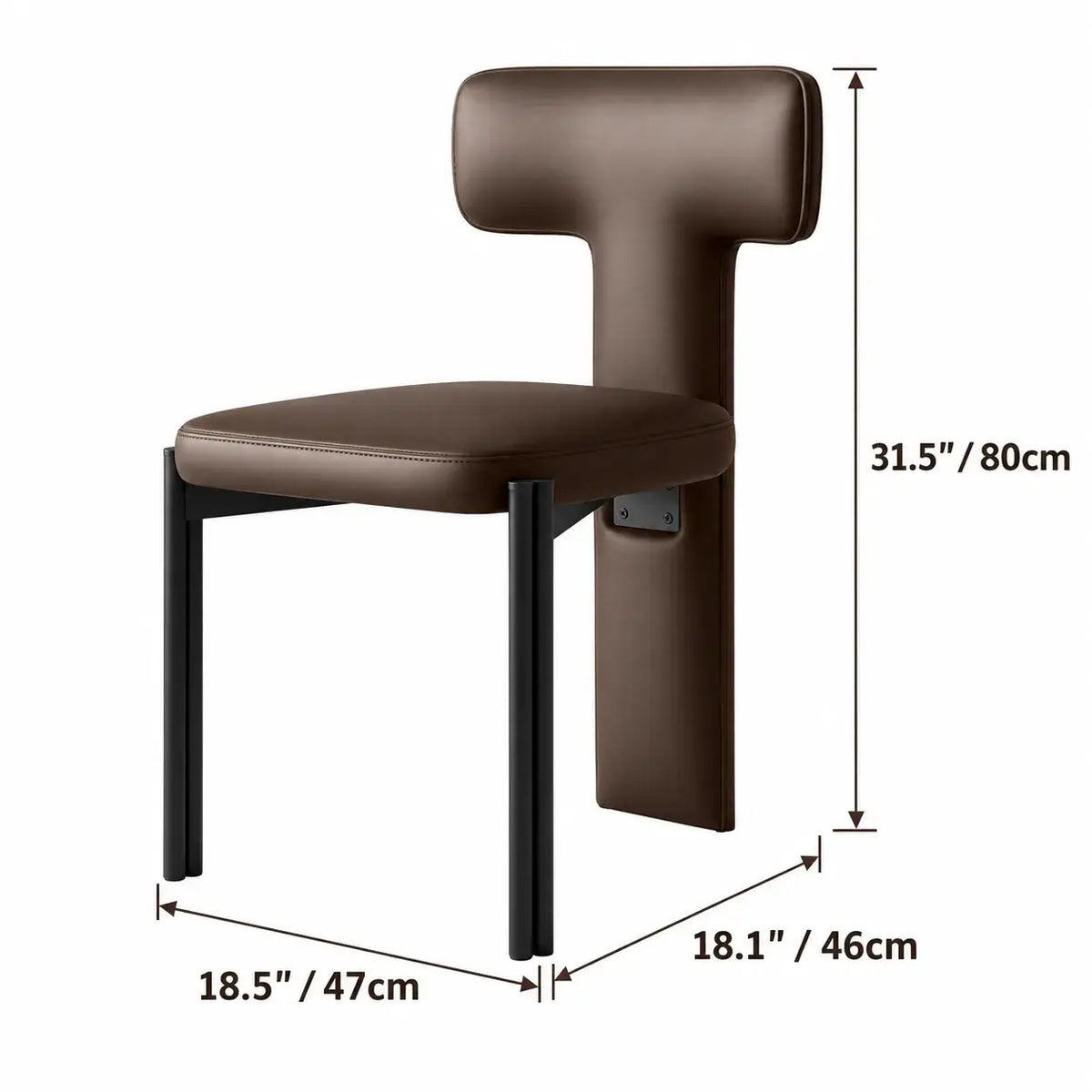 Italian Minimalist Dining Chair Series with Wrapped Leather and Sculpted Wood Frame