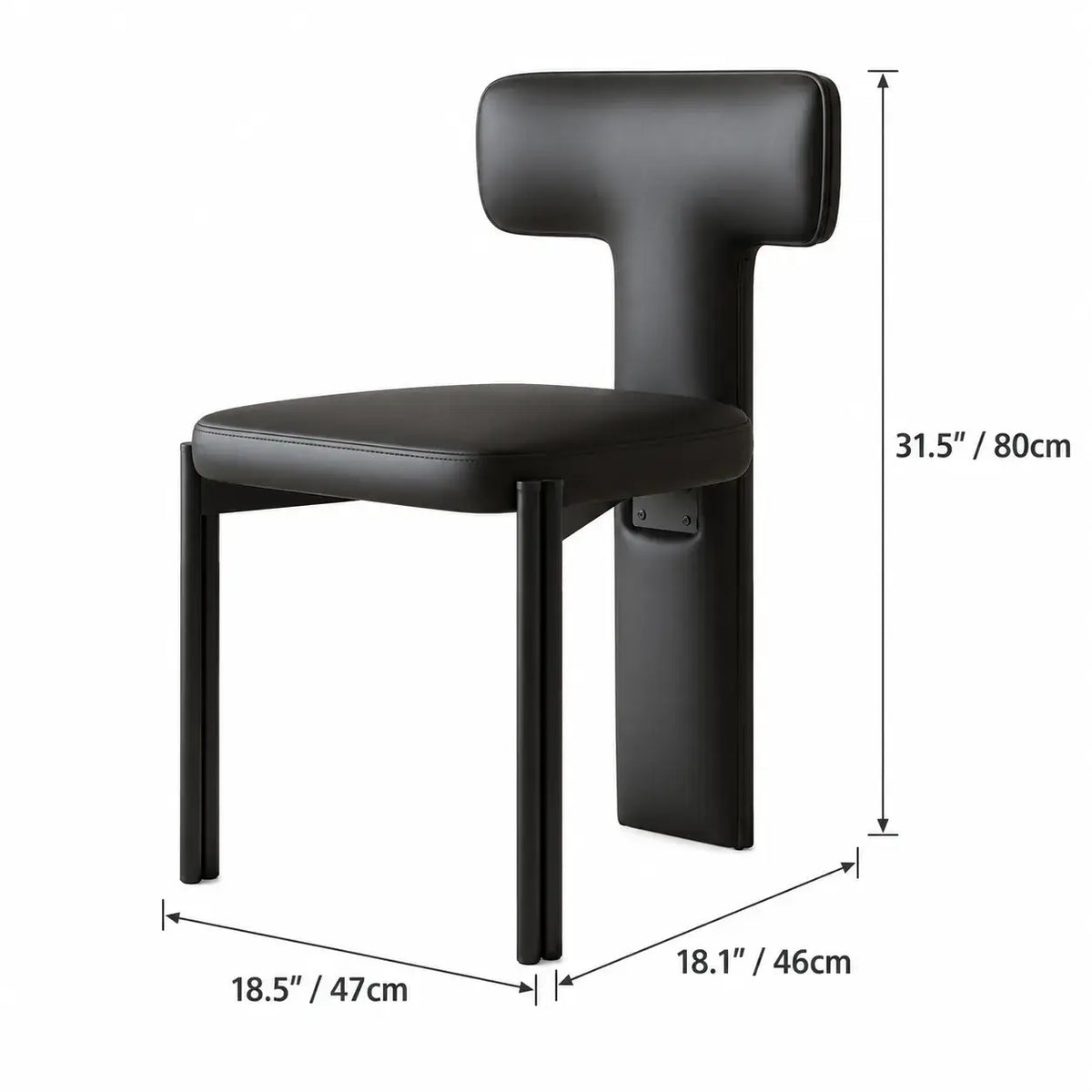 Italian Minimalist Dining Chair Series with Wrapped Leather and Sculpted Wood Frame