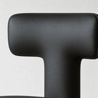 Italian Minimalist Dining Chair Series with Wrapped Leather and Sculpted Wood Frame